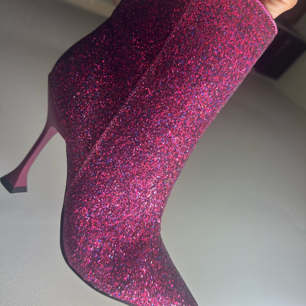 NEW- Marc Fisher Glittery Pink/Fuchsia Ankle Booties
